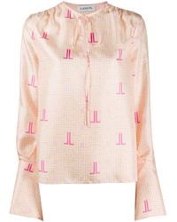Lanvin Jl Print Blouse - Pink