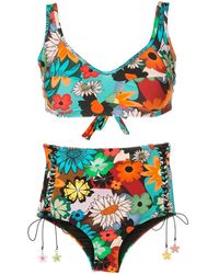 Amir Slama - Floral-Print High-Waisted Bikini - Lyst