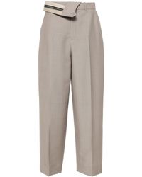 Fendi - Pantalon droit à plis marqués - Lyst