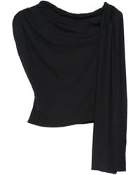 Axel 113 - Tiana Asymmetrische Tanktop Met Gedraaid Detail - Lyst