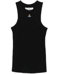 Vivienne Westwood - Ribbed Sleeveless Orb Top - Lyst