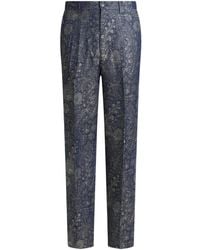 Etro - Jacquard Floral Paisley-Motif Trousers - Lyst