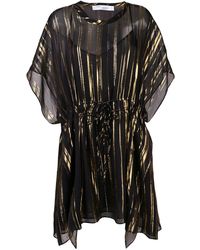 IRO Metallic Kaftan Jurk - Zwart