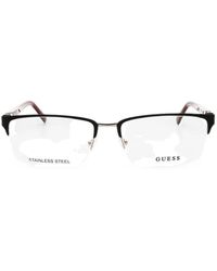GUESS EYEWEAR - Rectangle-Frame Glasses - Lyst