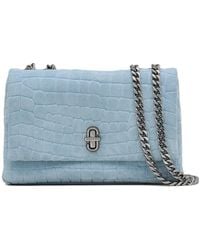Marc Jacobs - The Slim Croc Suede Dual-Chain Shoulder Bag - Lyst