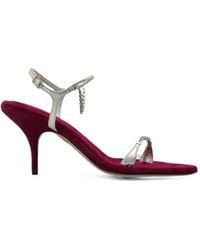 Chloé - Zia Crystal-Embellished Leather Sandals - Lyst