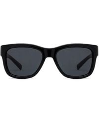 Saint Laurent - Logo-Print Wayfarer-Frame Sunglasses - Lyst