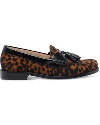 Stuart Weitzman - タッセル レオパード ローファー - Lyst