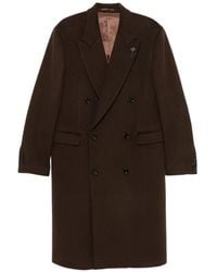 Lardini - Pin-Lapel Double-Breasted Coat - Lyst