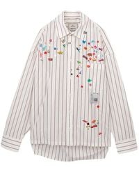 Maison Mihara Yasuhiro - Kids Sticker Printed Stripe Shirt - Lyst