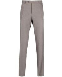 Canali - Mid-Rise Tailored Tapered Trousers - Lyst