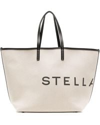 Stella McCartney - Logo-print Cotton Tote Bag - Lyst