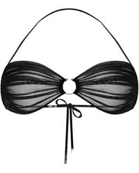 Zhilyova - Icon Gathered-Tulle Halterneck Bra - Lyst