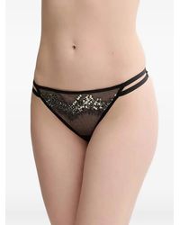 Chantelle - Sequin-Embellished Mesh Thong - Lyst