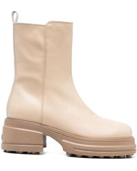 Tod's - Zip-Up Leather Boots - Lyst