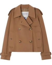 Burberry - Cropped Cashmere Mayfair Trench Jacket - Lyst
