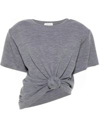 Magda Butrym - Knotted Cropped T-Shirt - Lyst