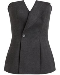 P.A.R.O.S.H. - Strapless Button-Fastening Blouse - Lyst