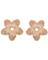 Oscar de la Renta - Pendientes O Flower con cristales - Lyst