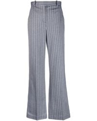 Circolo 1901 - Pinstripe-Pattern Flared Trousers - Lyst