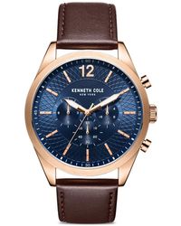 Kenneth Cole - Montre À Bracelet En Cuir Mm - Lyst