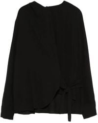 Blanca Vita - Blouse Crop À Détail Noué - Lyst
