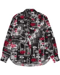 COMME DES GARÇON BLACK - Graphic-Print Shirt - Lyst