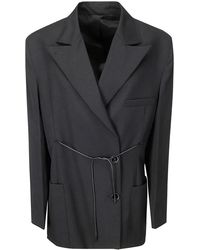 Lanvin - Drawstring Waist Blazer - Lyst