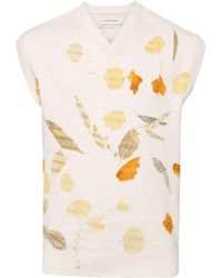 Feng Chen Wang - Graphic-print Knitted Vest - Lyst