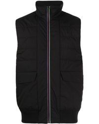 PS by Paul Smith - Mixed Media Quilted Gilet - Lyst