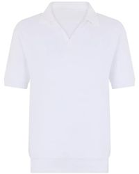 Fedeli - Open-Collar Short-Sleeve T-Shirt - Lyst