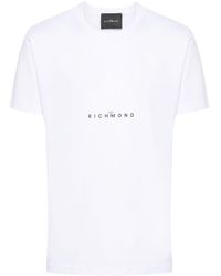John Richmond - T-shirt en coton à logo imprimé - Lyst