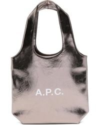 A.P.C. - Kleiner Ninon Tote Bag mit Metallic-Logo - Lyst