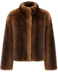 Yves Salomon - High-Neck Shearling Jacket - Lyst