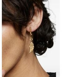 Emanuele Bicocchi - Ala Wing-Pendant Hoop Earrings - Lyst