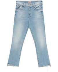 Mother - The Insider Crop Step Fray Jeans - Lyst