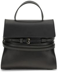 Moschino - Buckle Leather Tote Bag - Lyst