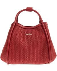 Max Mara - Mini Sac Cabas Tressé Marine - Lyst