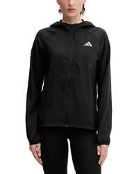 adidas - Logo-Print Hooded Jacket - Lyst