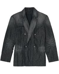 DIESEL - Double-Breasted Blazer - Lyst