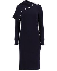 Rabanne - Button-Embellished Cowl-Neck Dress - Lyst