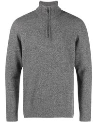 Barbour - Melierter Pullover Mit Reißverschluss - Lyst