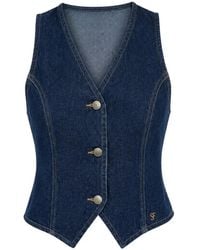SOEUR & FRÈRES - Le Gilet Denim Vest - Lyst