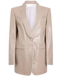 Philosophy Di Lorenzo Serafini - Blazer En Cuir À Col V - Lyst