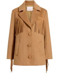 Cinq À Sept - Abrigo con detalle de flecos - Lyst