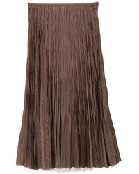 JNBY - Pleated Pinstripe Skirt - Lyst