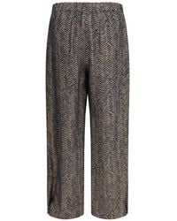 Giorgio Armani - Chevron-Pattern Jacquard Trousers - Lyst