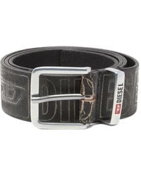 DIESEL - 4 Cm Ledergürtel Mit Logo - Lyst