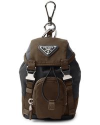 Prada - Mini Icon Re-Nylon Keyring Charm - Lyst