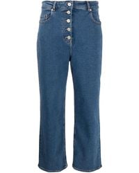 Paul Smith - Wide Leg Cropped Denim Jeans - Lyst
